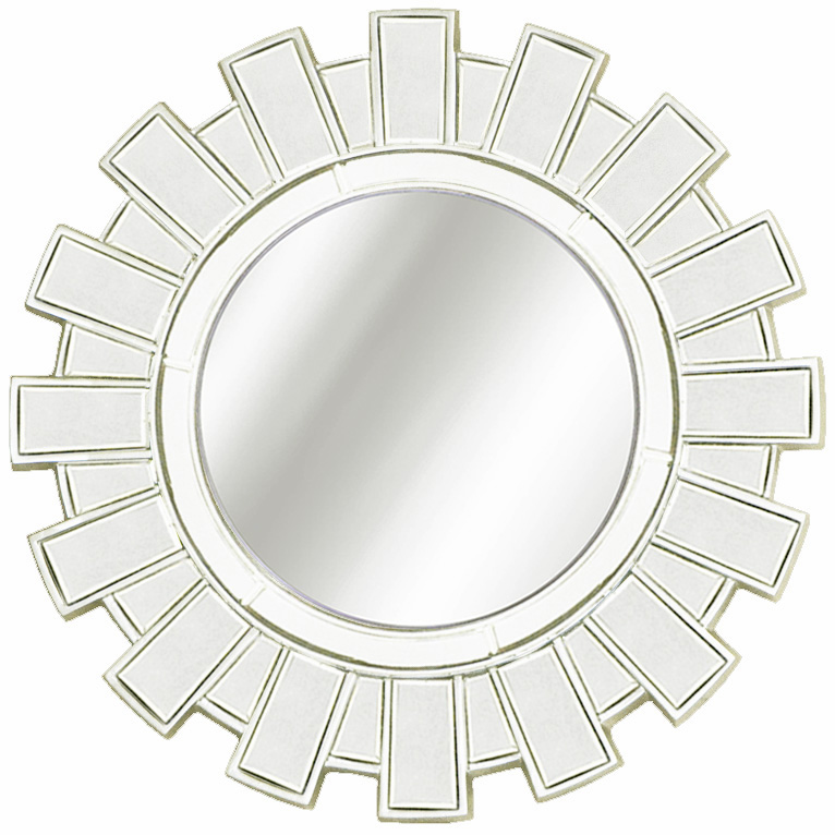 AF029S Wall décor art mirror on mirror round ornate